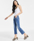 Фото #2 товара Women's High Rise Crop Flare Jeans, Created for Macy's