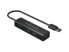 Фото #5 товара Conceptronic 4-Port USB 3.0 Aluminum Hub with USB-C to USB-A Adapter - USB 3.2 Gen 1 (3.1 Gen 1) Type-A - USB 3.2 Gen 1 (3.1 Gen 1) Type-A - 5000 Mbit/s - Black - China - USB
