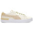 Фото #1 товара Puma Jada Soft Retro Womens Off White, Yellow Sneakers Casual Shoes 39030502