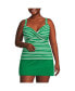 ფოტო #1 პროდუქტის Plus Size V-Neck Wrap Underwire Tankini Swimsuit Top