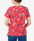 ფოტო #2 პროდუქტის Petite Stars Side Tie Short Sleeve Tee