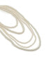 Women's White Pearl Strand Layered Necklace (7-8mm)