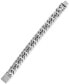 Фото #3 товара Polished Wide Curb Link Bracelet in Stainless Steel, Created for Macy's