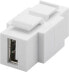 Фото #1 товара Wentronic 79930 - Flat - White - USB A - USB B - Female - Female