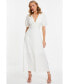 Фото #1 товара Women's Textured Woven Knot Front Maxi Dress