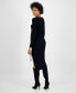 Фото #2 товара Women's Lace-Up Midi Sweater Dress, Created for Macy's