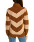 Magaschoni Mock Neck Mitered Rib Cashmere Sweater Women's