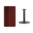 Фото #2 товара 24'' X 42'' Rectangular Mahogany Laminate Table Top With 24'' Round Table Height Base