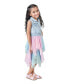 ფოტო #3 პროდუქტის Toddler & Little Girls Denim Vest Topper Dress
