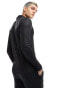 Фото #2 товара ASOS DESIGN muscle long sleeve polo in black glitter rib with revere collar