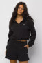 Left Chest Half Zip Fleece Kadın Siyah Sweatshirt