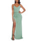 Juniors' Glittered Open-Back Sleeveless Gown