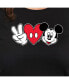 ფოტო #2 პროდუქტის Trendy Peace love Mickey Plus Size Graphic T-shirt