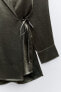Фото #6 товара Двубортный блейзер из ткани с жатым эффектом ZARA
