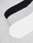 Фото #3 товара adidas Originals 3 pack mid cut crew socks in white/grey/black