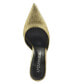 Womens Gold Leather Heels ( Bachelorette Mules)