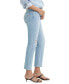 ფოტო #2 პროდუქტის Women's Wedgie Straight-Leg High Rise Cropped Jeans