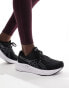 Asics Gel-Pulse 15 neutral running trainers in black and hot pink