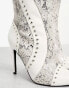 Фото #6 товара Daisy Street wavy studded knee boots in white