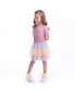 Фото #2 товара Платье для малышей IMOGA Collection MILEY FW23 RAINBOW METALLIC KNIT PLEATED MESH
