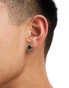 ASOS DESIGN stud earrings in emerald tone grün - фото #3