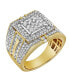 Фото #1 товара Ringside Shine Natural Certified Diamond 2.5 cttw Round Cut 14k Yellow Gold Statement Ring for Men