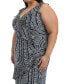 ფოტო #3 პროდუქტის Plus Size Ruffled Printed Midi Dress