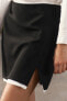 Фото #6 товара Короткая юбка с контрастными деталями — zw collection ZARA