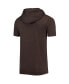 ფოტო #4 პროდუქტის Men's Heathered Brown Cleveland Browns Team Brushed Hoodie T-shirt