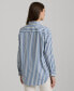 Фото #2 товара Women's Cotton Striped Shirt, Regular & Petite