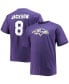 ფოტო #1 პროდუქტის Men's Big and Tall Lamar Jackson Purple Baltimore Ravens Player Name Number T-shirt