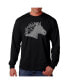 Фото #1 товара Men's Word Art - Horse Mane Long Sleeve T-Shirt