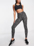 Pink Soda leggings in black animal print