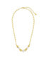 Gold-Tone or Silver-Tone Beaded and Cultured Pearl Sylvie Statement Necklace