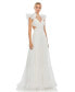 ფოტო #2 პროდუქტის Women's Ruffle Tiered Cut-Out Chiffon Gown