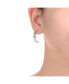 ფოტო #2 პროდუქტის 14K Gold Plated Open Half Hoop Earrings