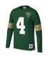 Фото #4 товара Men's Brett Favre Green Green Bay Packers 1994 Retired Player Name and Number Long Sleeve T-shirt