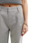 In The Style x Perrie Sian wide leg tailored trousers in grey