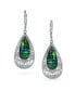 Фото #2 товара Rainbow Filigree Pear Shaped Teardrop Lever back Abalone Shell Earrings For Women .925 Sterling Silver