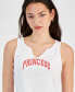 ფოტო #3 პროდუქტის Juniors' Princess Graphic-Print Cotton Tank Top