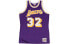 Фото #1 товара Футболка баскетбольная Mitchell&Ness NBA MN SW 84-85 сезон Лейкерс, джонсон, для пары, фиолетовая