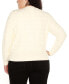 Фото #2 товара Black Label Plus Size Zip Cable Sweater