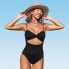 Фото #1 товара Women's Cutout Scallop Trim One Piece Swimsuit -Cupshe-Black-X-Small