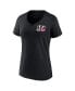 Фото #3 товара Women's Black Cincinnati Bengals Plus Size Mother's Day #1 Mom V-Neck T-shirt