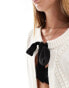 Фото #2 товара French Connection Kitty knitted cardigan with bow detail in winter white