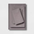 King Easy Care Solid Sheet Set Gray - Room Essentials
