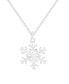 Фото #1 товара Essentials snowflake Drop Necklace in Fine Silver Plate in Gift Card Box
