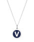 ფოტო #46 პროდუქტის Mini Initial Pendant Necklace in Sterling Silver and Navy Enamel, 16" + 2" Extender