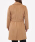 Women's Plus Size Belted Notched-Collar Wrap Coat