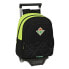 Фото #1 товара Школьный рюкзак с колесиками Real Betis Balompié Чёрный лимонный 28 x 34 x 10 cm